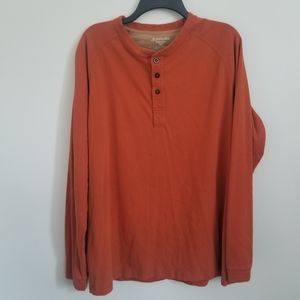 St. John's Bay Men's Henley Neck long sleeve Suaded Jersey- Size Large/Tall